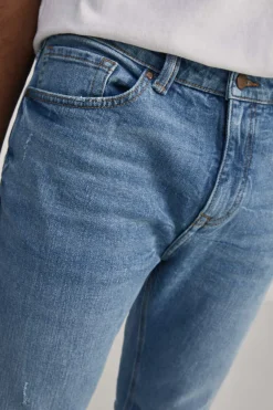 Springfield Jeans Slim Lavagem Media Azul Aco Online