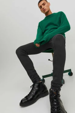 Jack & Jones Jeans Tom Spray On Fit Preto Outlet