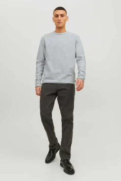 Jack & Jones Jersey De Malha Fina Cinza Clearance