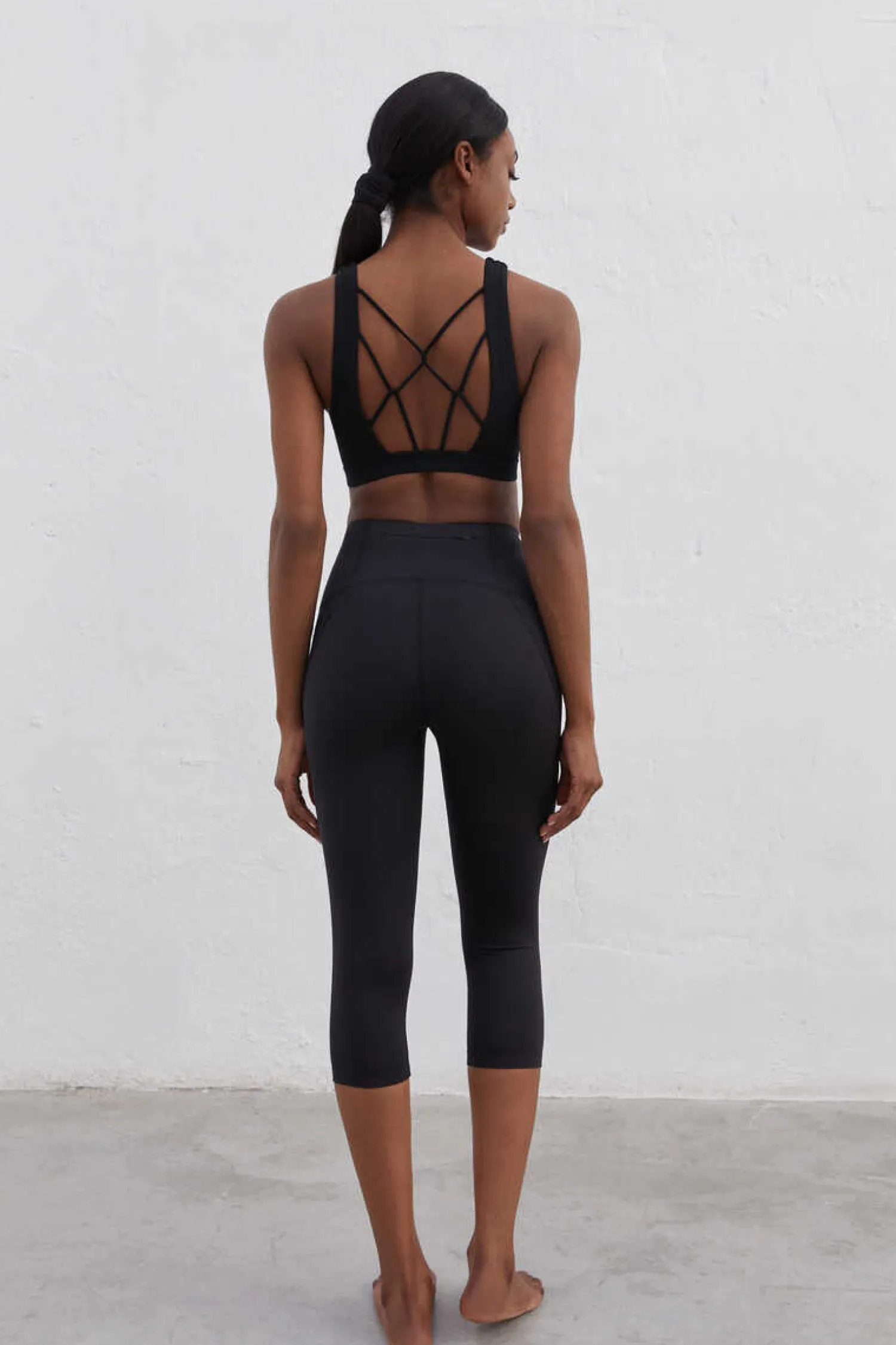 Dash and Stars Calcas-Legging Medio Negro 4D Stretch