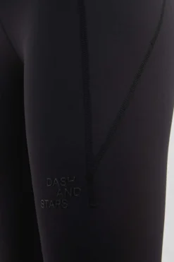 Dash and Stars Calcas-Legging Medio Negro 4D Stretch