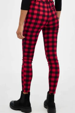 Inside Calcas-Leggings Cintura Subida Quadrados