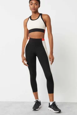 Dash and Stars Calcas-Leggings Crop Color Block 4D Stretch