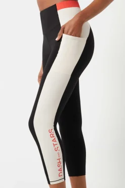 Dash and Stars Calcas-Leggings Crop Color Block 4D Stretch