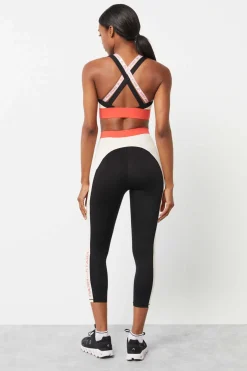 Dash and Stars Calcas-Leggings Crop Color Block 4D Stretch