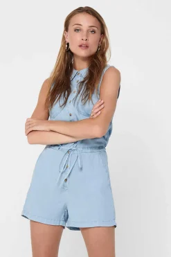 Only Vestidos E Macacoes-Macacao Tencel Curto