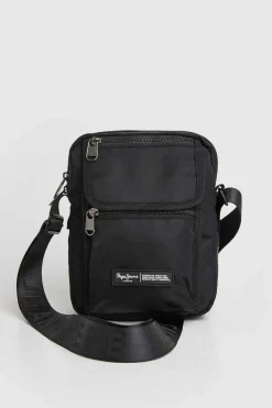 Pepe Jeans Mala De Tiracolo Duplo Compartimento Preto Discount