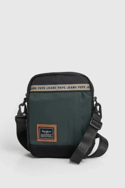 Pepe Jeans Mala De Tiracolo Tecido Combinado Verde Outlet