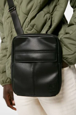 Springfield Mala Media Cruzada Efeito Pele Preto Discount