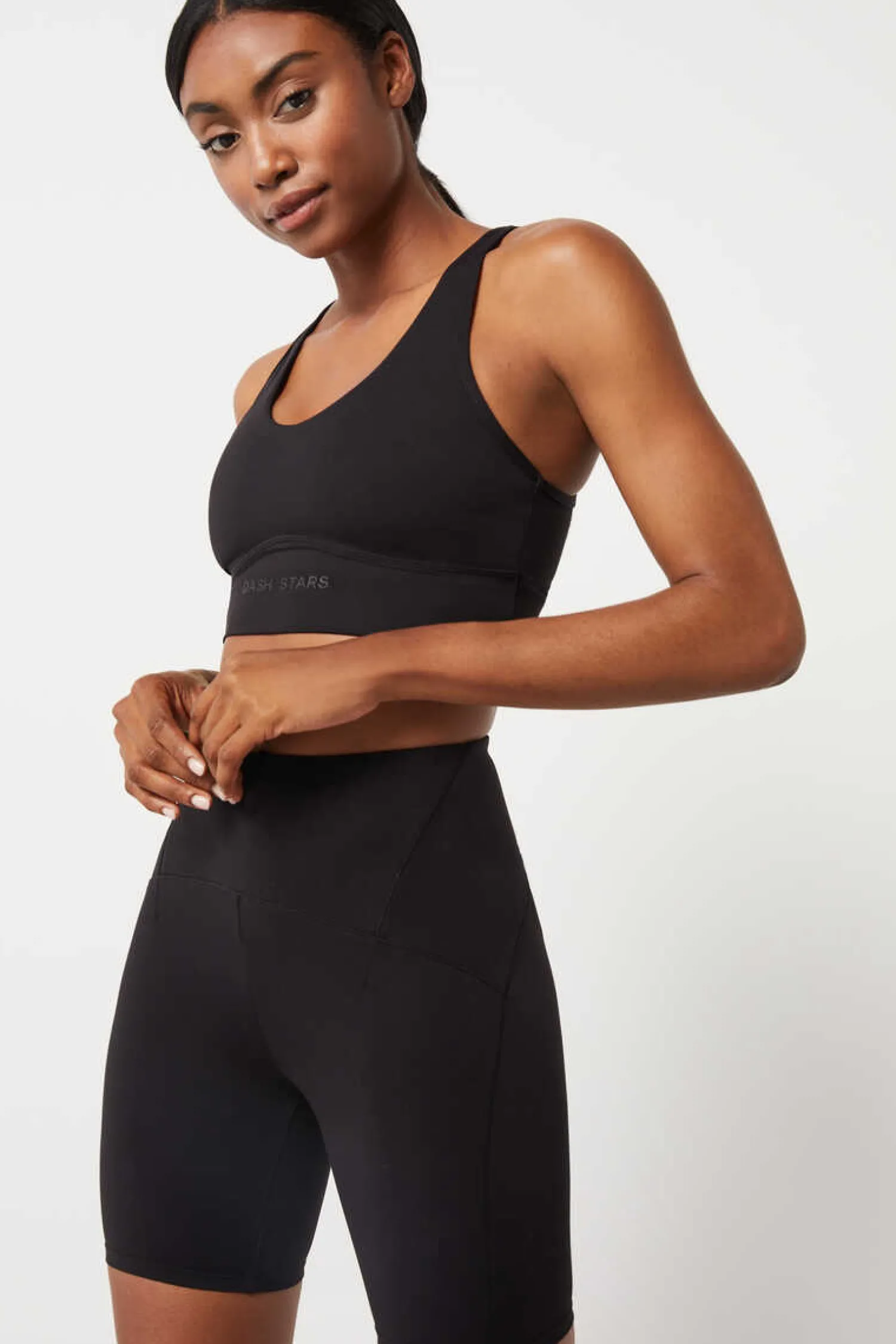 Dash and Stars Calcas-Malhas Ciclista Preta Soft Move