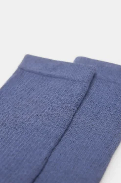 Springfield Meia Basica Canelada Azul Outlet