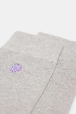 Springfield Meia Basica Logo Bordado Cinza Clearance