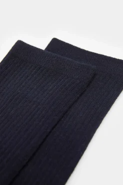 Springfield Meia Canelada Basica Azul