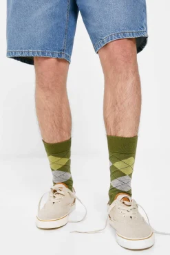 Springfield Meia Losangos Branco Outlet