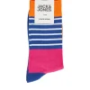 Jack&Jones Meias Altas Combinadas Cores Neon Rosa