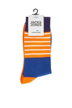 Jack&Jones Meias Altas Combinadas Cores Neon Azul Clearance