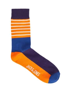 Jack&Jones Meias Altas Combinadas Cores Neon Azul Clearance