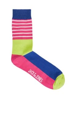 Jack&Jones Meias Altas Combinadas Cores Neon Impressao Hot