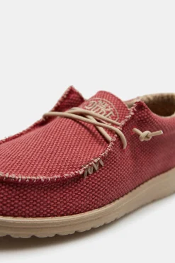 Dude Shoes Mokassins Wally Braided Vermelho Outlet