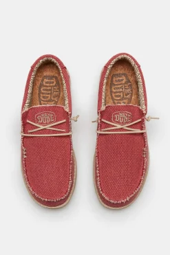 Dude Shoes Mokassins Wally Braided Vermelho Outlet