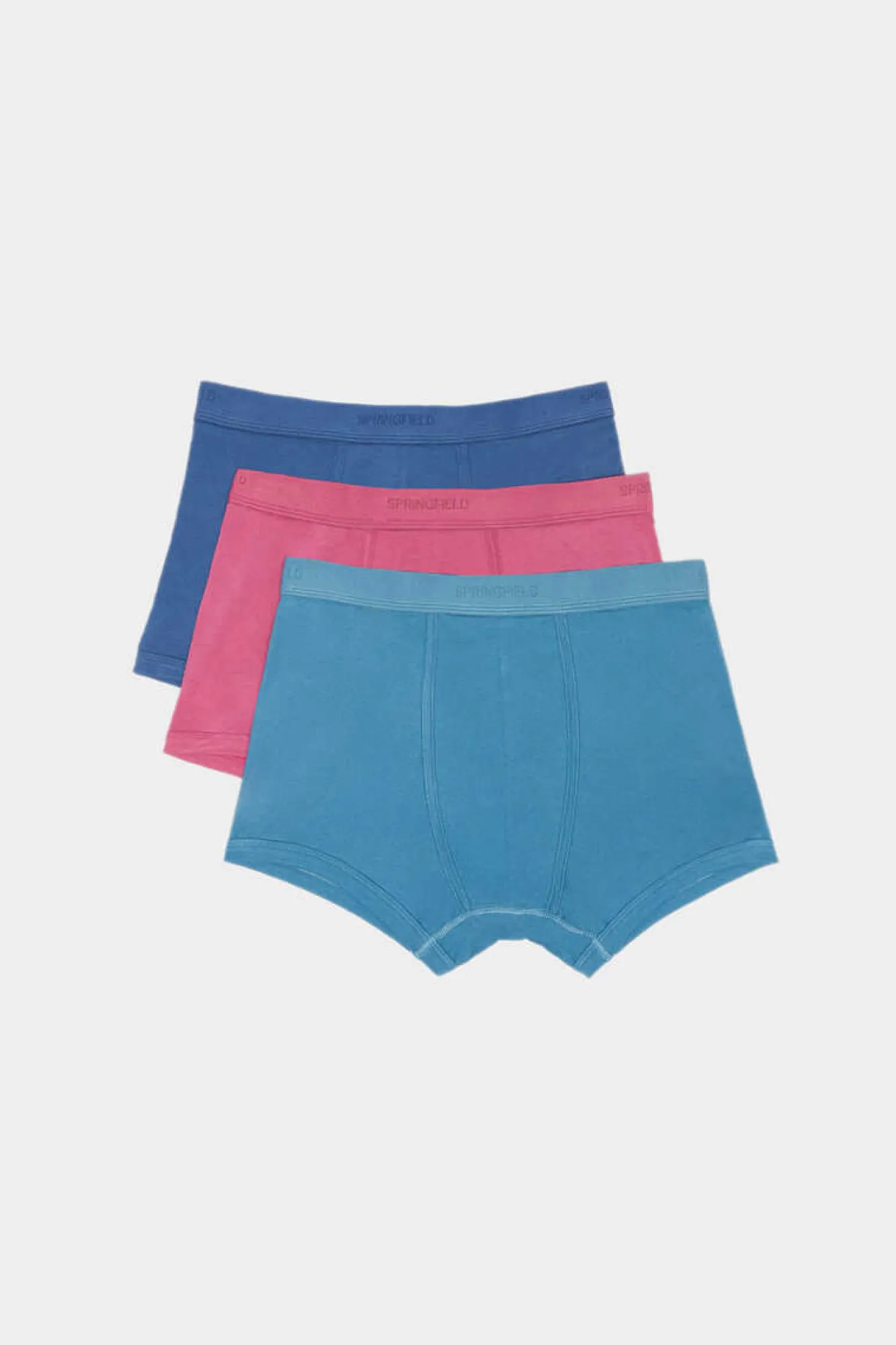 Springfield Pack 3 Boxers Basicos Algodao Azul New