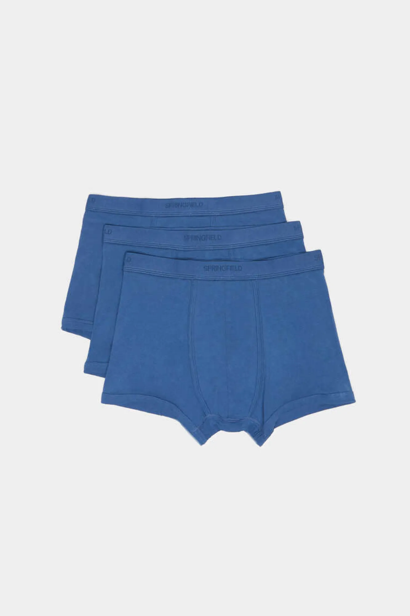 Springfield Pack 3 Boxers Basicos Algodao Azul Sale