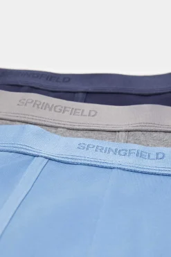 Springfield Pack 3 Boxers Basicos Algodao Marinho New