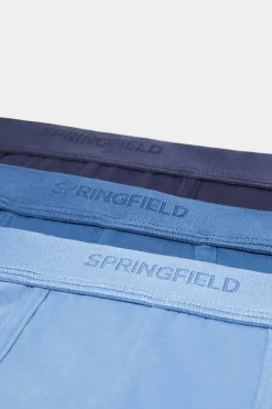 Springfield Pack 3 Boxers Basicos Algodao Azul Best