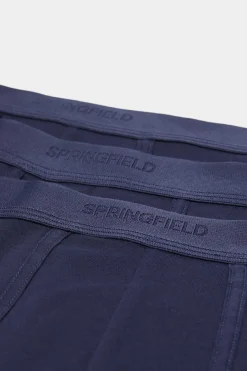 Springfield Pack 3 Boxers Basicos Algodao Azul New