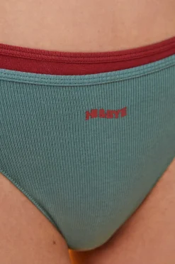 HI&BYE Roupa Interior-Pack 3 Cuecas Brasileiras Multicoloridas: Branco, Verde, Bordo