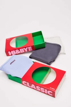 HI&BYE Roupa Interior-Pack 3 Cuecas Classicas Multicoloridas: Cinzento, Lilas, Cinzento-Escuro