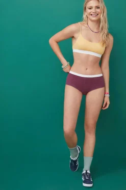 HI&BYE Roupa Interior-Pack 2 Cuequinhas Culottes Multicolor: Preto, Bordeaux