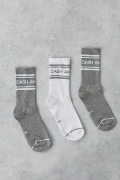 Dash and Stars Meias-Pack 3 Meias Altas Tecnicas Algodao