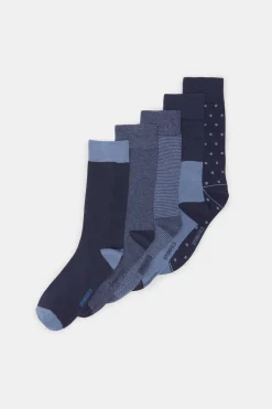 Springfield Pack 5 Meias Azuis Azul Outlet