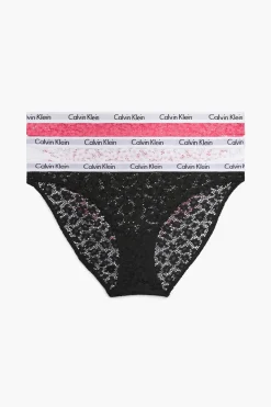 Calvin Klein Calcinhas-Pack De 3 Cuequinhas Classicas Carousel Lace.