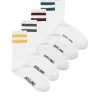 Jack & Jones Pack De 5 Meias Altas De Tenis Branco