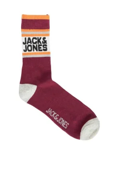 Jack & Jones Pack De 5 Meias Altas Print Desportivo De Riscas Marinho Hot