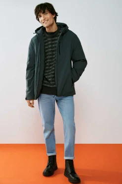 Springfield Parka Curta Tecnica Acolchoada Violeta Discount