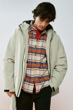 Springfield Parka Curta Tecnica Acolchoada Cinza