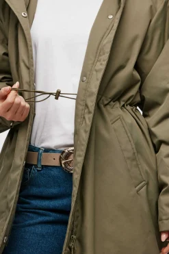 Jack & Jones Sobretudos E Parkas-Parka De Mulher Com Capuz E Cintura Ajustavel