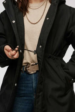 Jack & Jones Sobretudos E Parkas-Parka De Mulher Com Capuz E Cintura Ajustavel