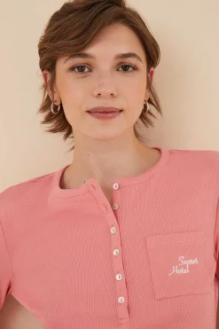 Women'secret Pijamas-Pijama 100% Algodao Coral Multiflor