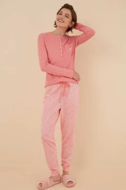 Women'secret Pijamas-Pijama 100% Algodao Coral Multiflor