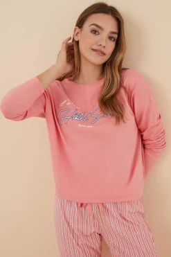 Women'secret Pijamas-Pijama 100% Algodao Riscas
