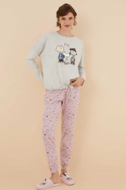 Women'secret Pijamas-Pijama 100% Algodao Snoopy & Cia