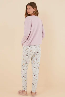 Women'secret Pijamas-Pijama 100% Algodao Snoopy Love