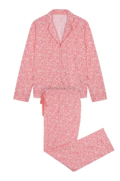 Women'secret Pijamas-Pijama Camiseiro 100% Algodao Flores Coral