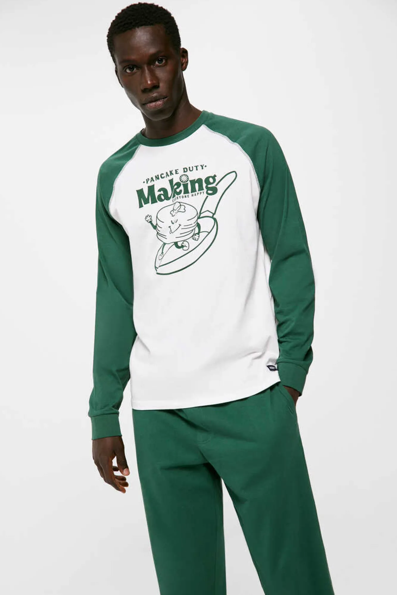 Springfield Pijama Comprido Algodao Pancake Verde Online