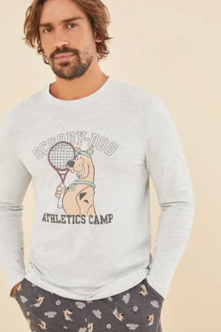 Women'secret Pijama Comprido Homem 100% Algodao Scooby Doo Cinzento Clearance