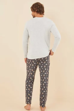 Women'secret Pijama Comprido Homem 100% Algodao Scooby Doo Cinzento Clearance